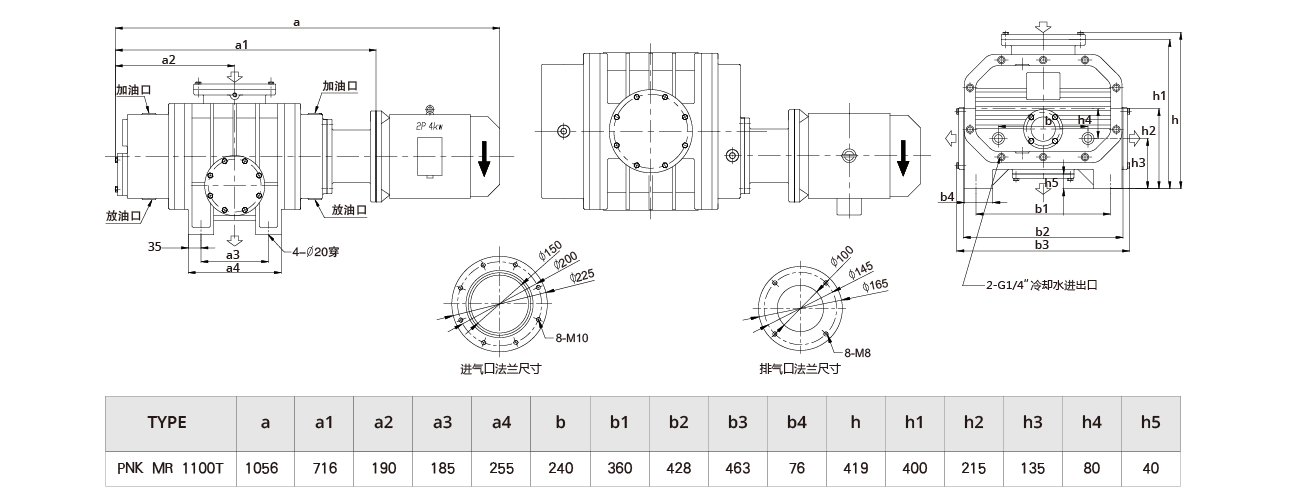 PNK MR 1100T羅茨真空（kōng）泵（bèng）